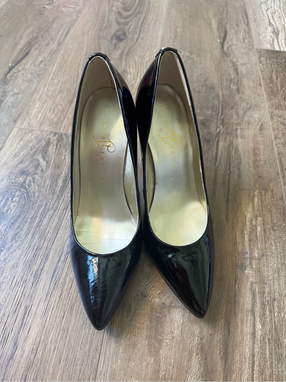 Ivanka Trump Black Patent Pointed Toe Pumps - Classic Women's Heels